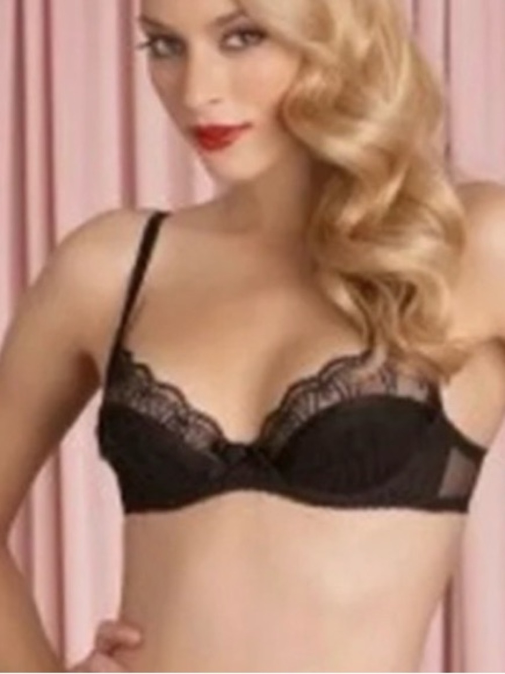 Agent Provocateur Black Lace Underwire Bra 32 D like new
